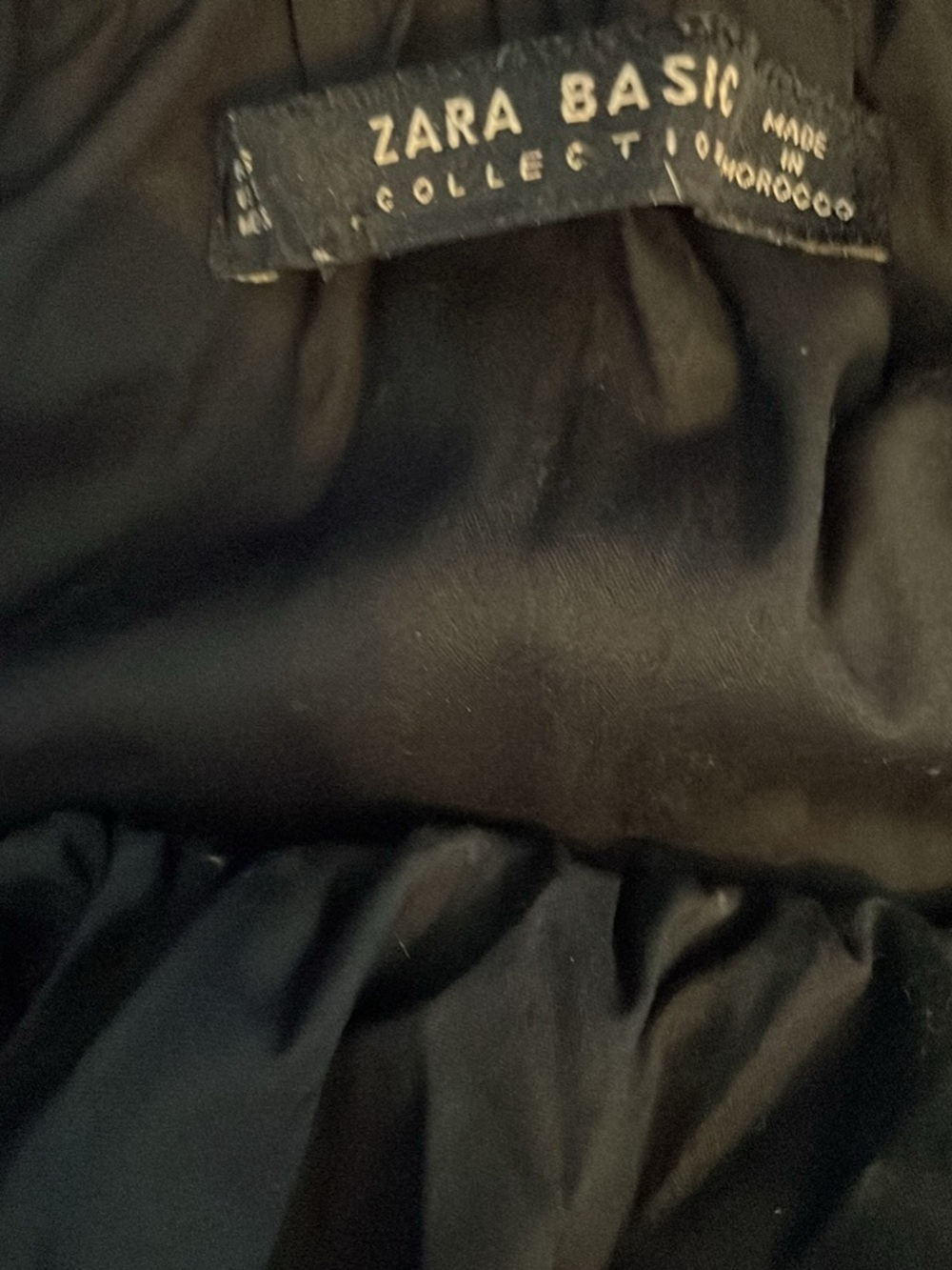 Zara Basic Ruffled Top w White Trim S - Picture 5 of 5